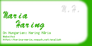 maria haring business card
